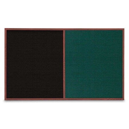 United Visual Products Enclosed Corkboard, 1 Door, 18"x24", 4" Fra UV3400-BLACK-AMETHY